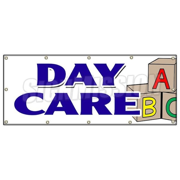 DAY CARE BANNER SIGN licensed accredited kindergarten shop shopping